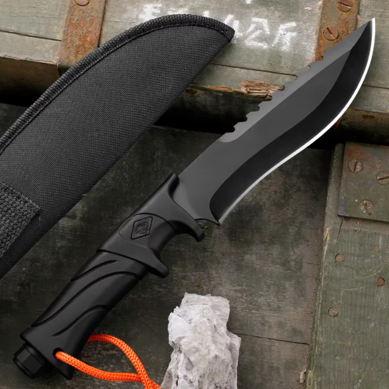 Tactical knife Portable knife camping knife Hunting knife Fixed blade Straight knife fixed blade Bowie sheath