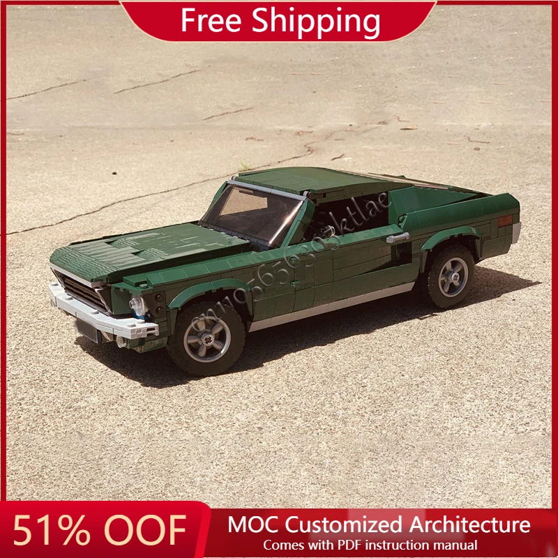 

New 1400 PCS MOC Customize Green Small Supercar Model Building Blocks Speed Vehicle Bricks Diy Toys Kids Adult Surprise Gifts