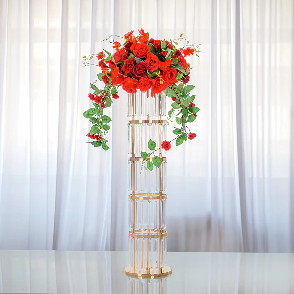 5-stufiger Acryl-Blumenständer, moderner Tischschmuck für Hochzeiten und Weihnachten, Dekoration für Bankette und Brautpartys, Ausstellungsvase für Veranstaltungen – Detail 5