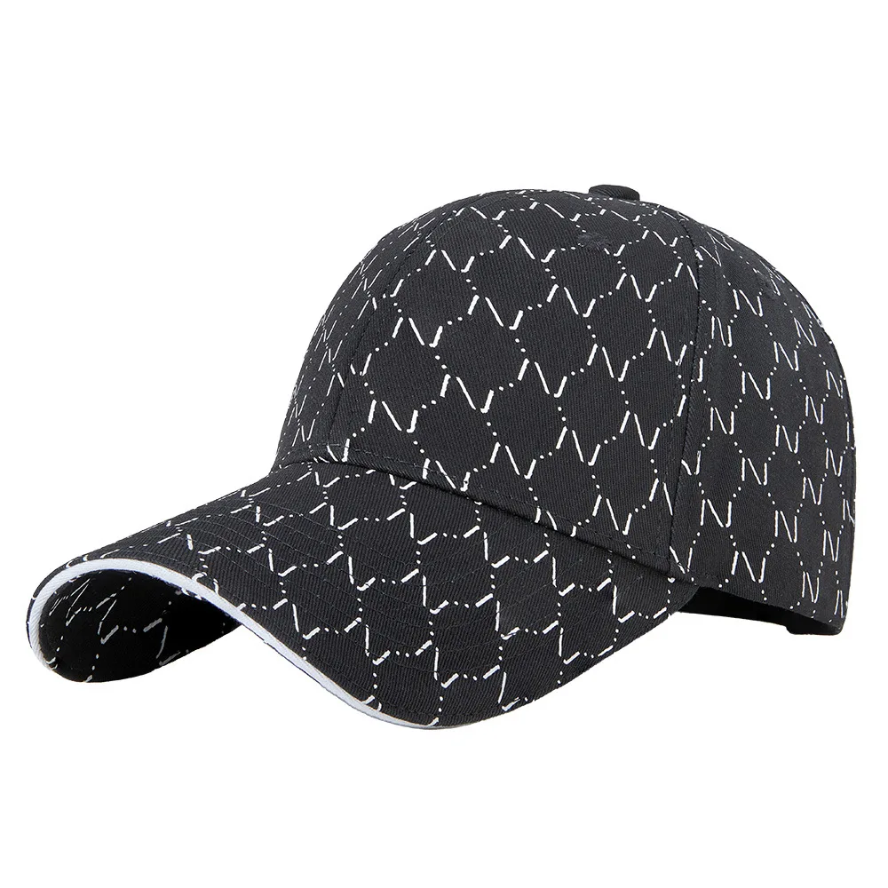 Korean-style Fashionable Printed Baseball Cap, High-end Cotton Fabric, Versatile and Sun-proof Hard-top Beanie Hat 2026