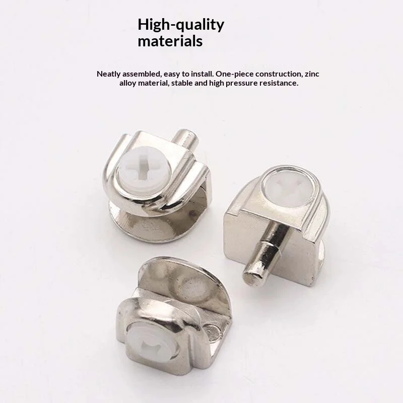 4PCS Glass Clamp Brackets Semi-Circular Square Partition Layer Board Clips for Wine Cabinet Hardware Fixing Accessories