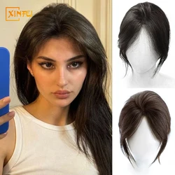 Synthetic Eight Character Bangs Wig Piece Women's Head Top Increase The Amount Of Hair Fluffy And Cover White Hair Wig Piece