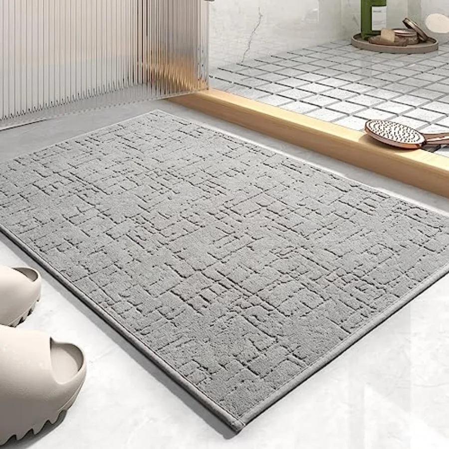 

Bath Mat-Absorbent Quick Dry Bathroom Floor Mats-Washable Rubber Backing Bath Mats for Bathroom Rugs Fit Under Door-Bath Rug fo