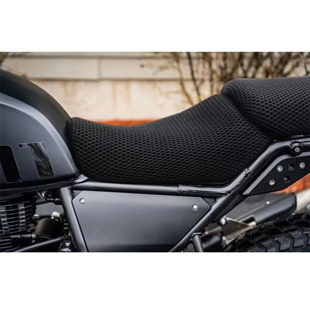 For Royal Enfield Himalayan 450 2024 Motorcycle Seat Cover 3D Mesh Fabric Non-Slip Breathable Cushion Scratch Protection