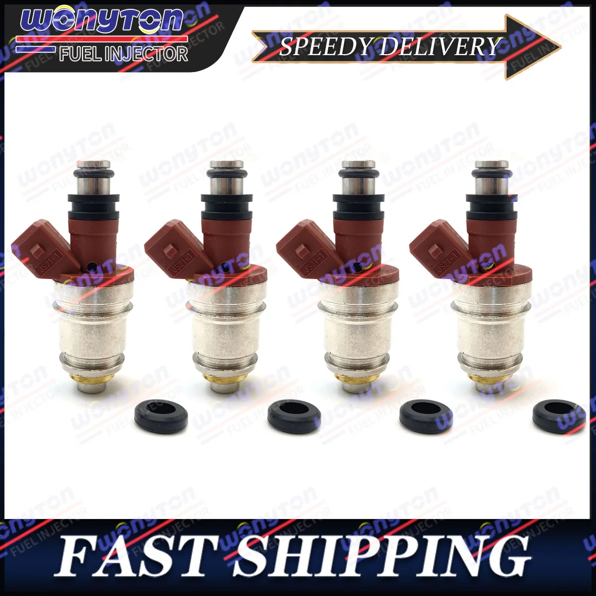 

4pcs/Set Fuel Injectors Replacement Compatible with 1990-1995 Nissan Pickup D21 2.4L I4 16600-86G00 JS21-1