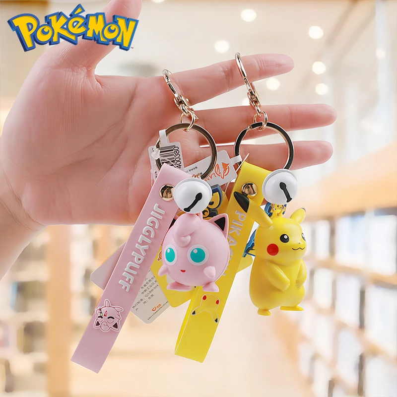 Pendentif de sac à dos Pokémon pour enfants, Pikachu, Charmander, Bulbasaur, Psyresines, chaîne continent, modèle en matériau ABS, jouet Kawaii, cadeaux pour enfants, 6 styles