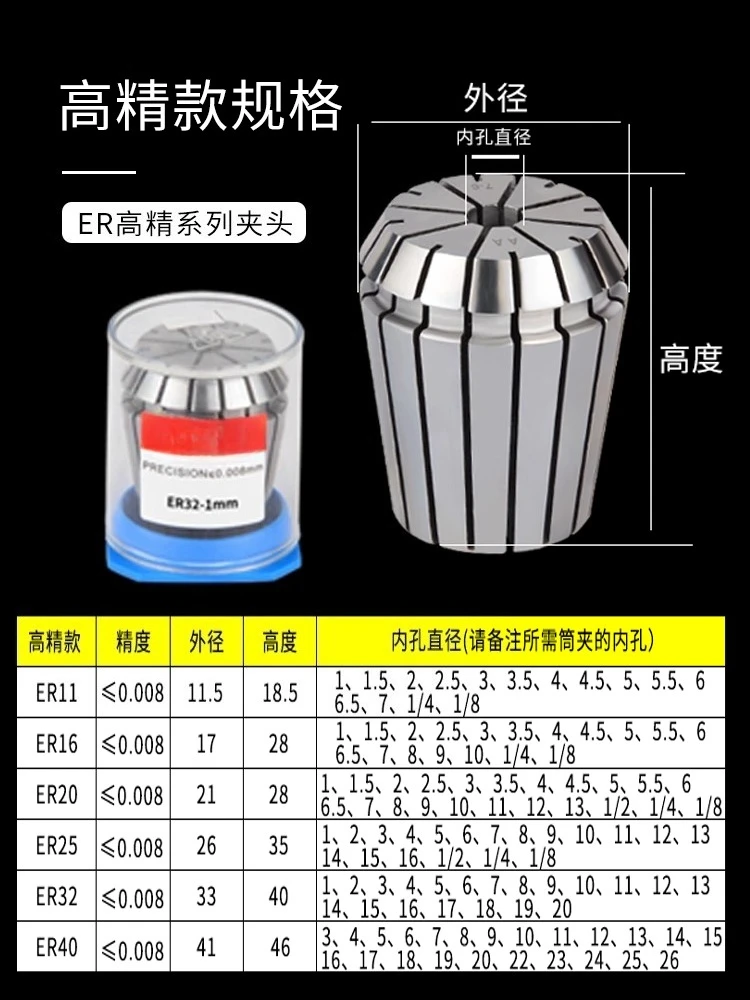 2 шт. эластичный патрон, пружинная цанга ER16, BT40, держатель инструмента, стержень для инструмента, куртка, гравировальный станок, шпиндель, пружинный замок, насадка 1-10