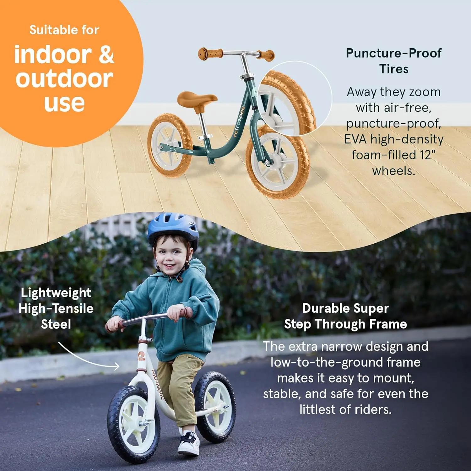 طفل صغير لا دواسة التوازن الدراجة ، دراجة طفل صغير للفتيات والفتيان ، إطارات مسطحة خالية ، تعديل ، 18 شهرا ، 3 سنوات الأطفال ، 12"