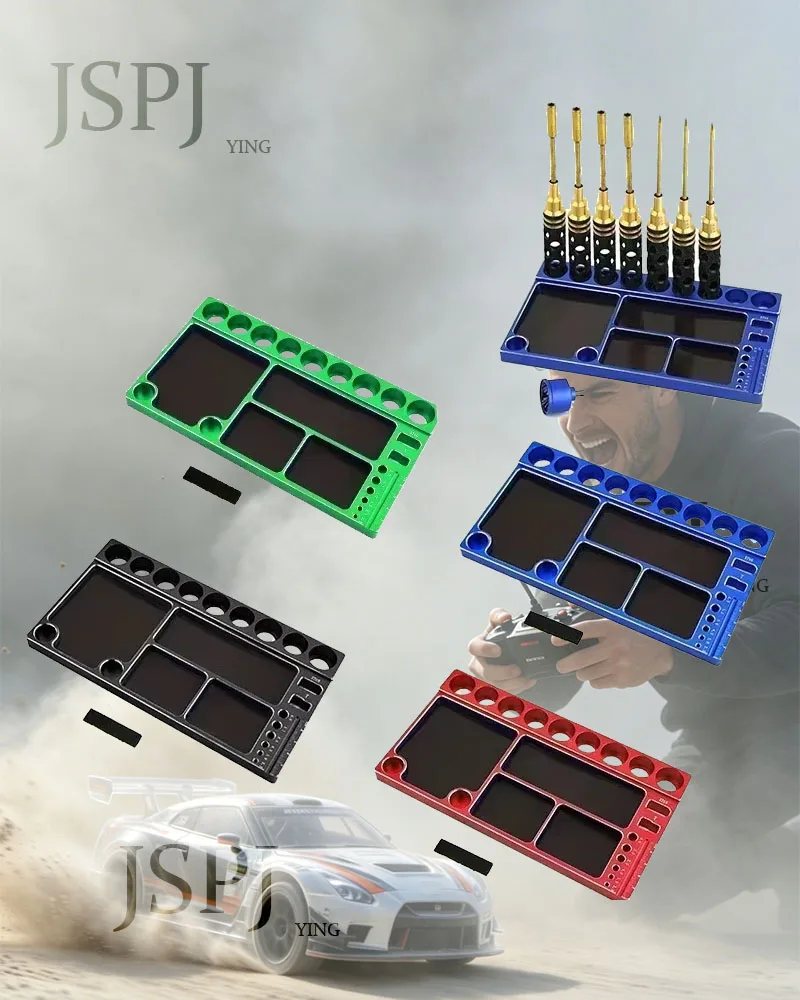Alloy Tool Storage Plate for 1/8 1/10 1/12 Model Climbing Repair Accessories Car Maintenance Box Screw Tray