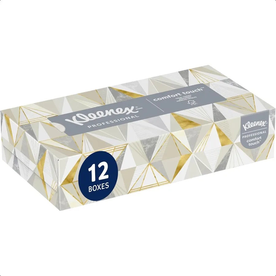 

Kleenex Profional Facial Tissue Bulk 03076 2Ply White Flat Boxed Format Designed for Busin Convenience Size (125 Tissues Box 12