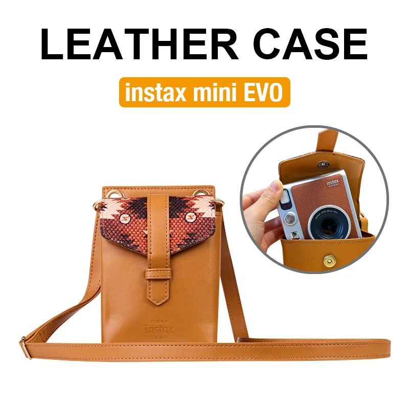 

Instax Mini EVO PU Leather Camera Case Soft Protective Case with Strap CAA53