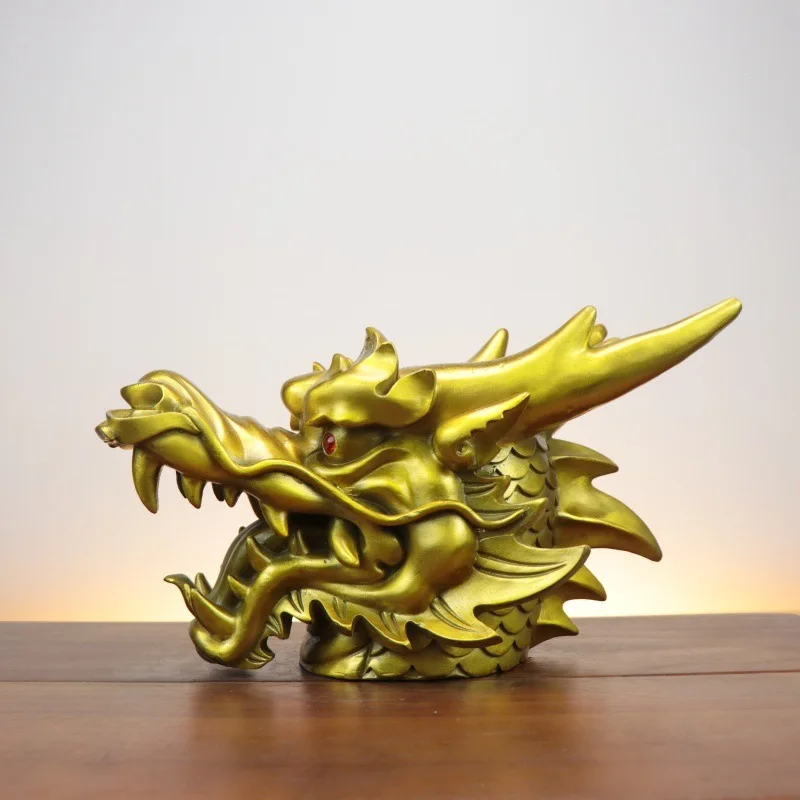 Large ornament, exquisitely crafted, a national treasure, featuring a zodiac dragon head, a copper furniture piece,
