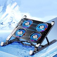 New Foldable Laptop Cooler Base Stand Portable Adjustable Notebook Stand for 13-17.3 Inch Laptop with 2/4 Fans
