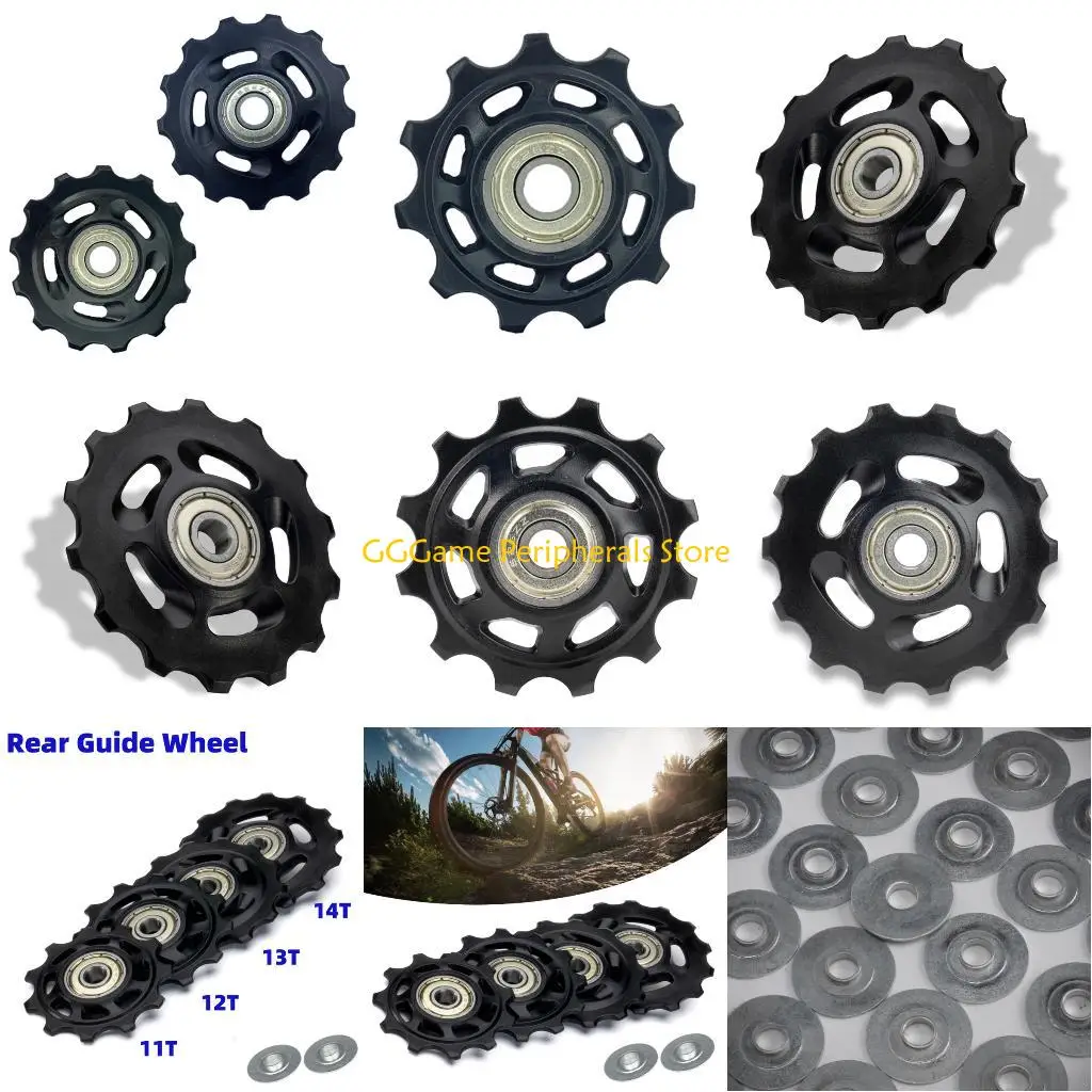 

U55B Bike Rear Derailleur Wheel Pulley Wheel Replacement For 9/10/11 Speed Aluminum Bike Sealed Bearing Replacement