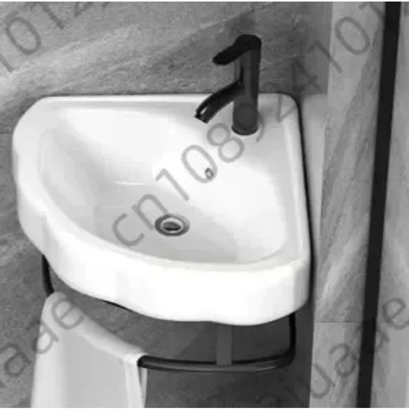 Wall-mounted Wash Basin for Small Apartment Balcony Mini Household Face Wash Single Basin Bathroom Wash Table 32x32 with Sewer