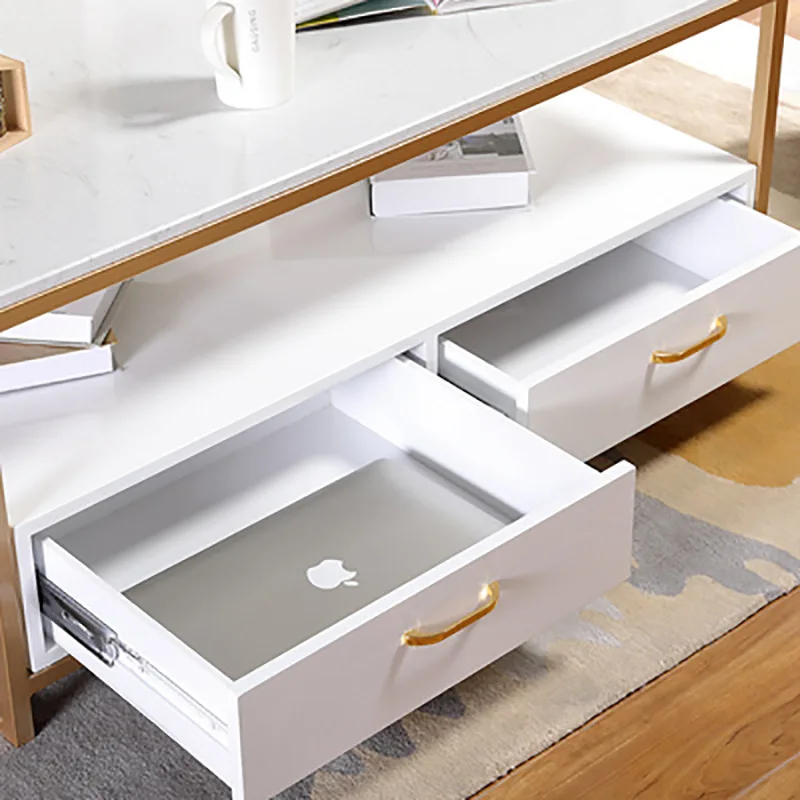 Simple living room sofa marble storage coffee table, small apartment simple household