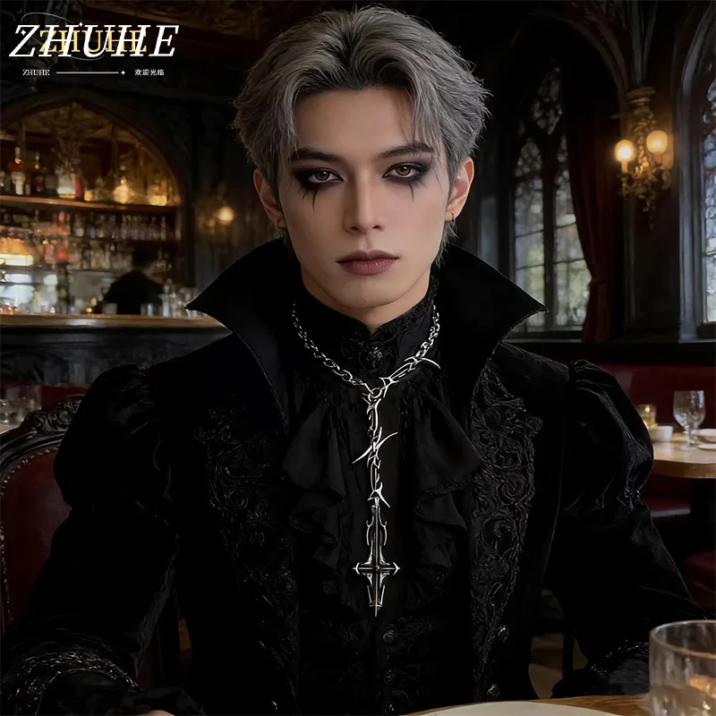 

Gothic Subculture Thorn Sword Necklace, Copper Jewelry Accessories for Women & Men, Punk Choker Chain, Dark Alternative Unisex J