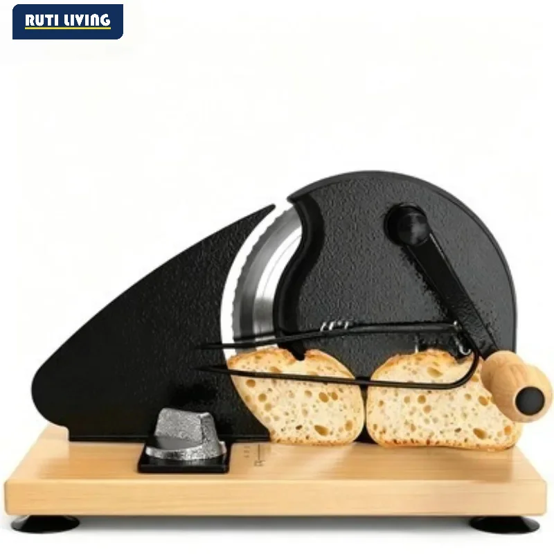 Manual Bread Slicer With Crank Stainless Steel Thickness Adjustable Baking Supplies Classic Household