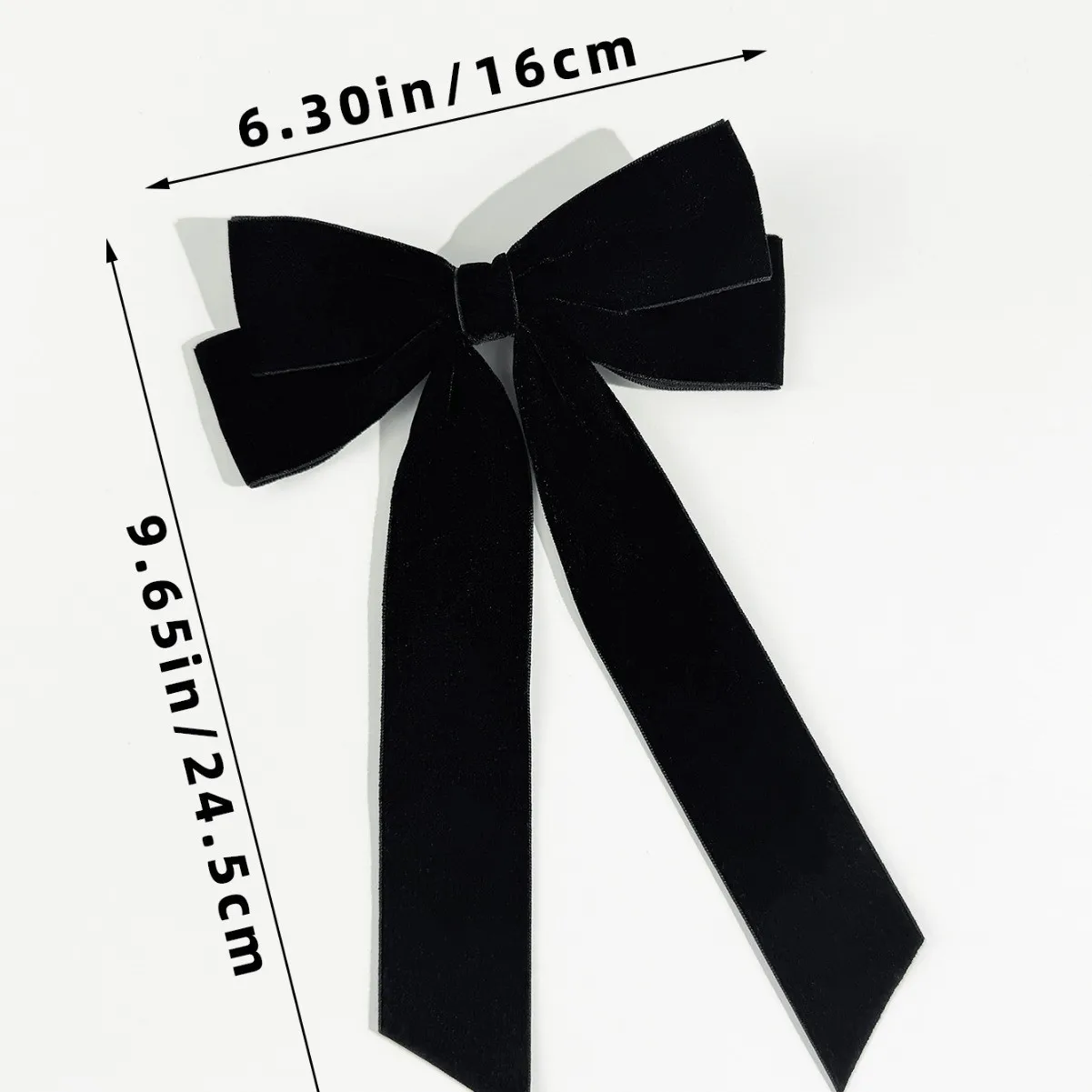 خمر المخملية القوس دبابيس الشعر المشابك للفتيات الزفاف الشريط الطويل الكورية مشبك شعر Hairgrip اكسسوارات عيد الميلاد حزب الشعر #6