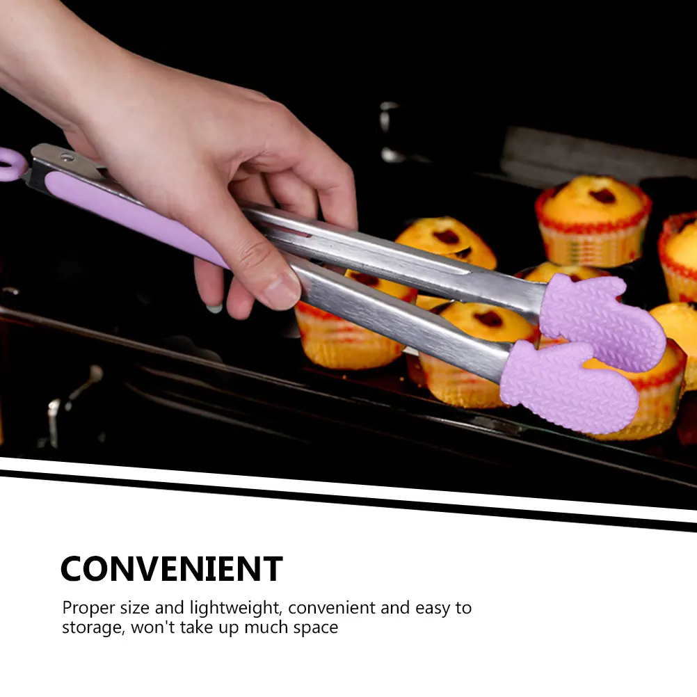 

Proper Size Lightweight Silicone Food Tongs High Heat Resistant Anti-Scald Non-Slip Ergonomic Kitchen Utensils for Home