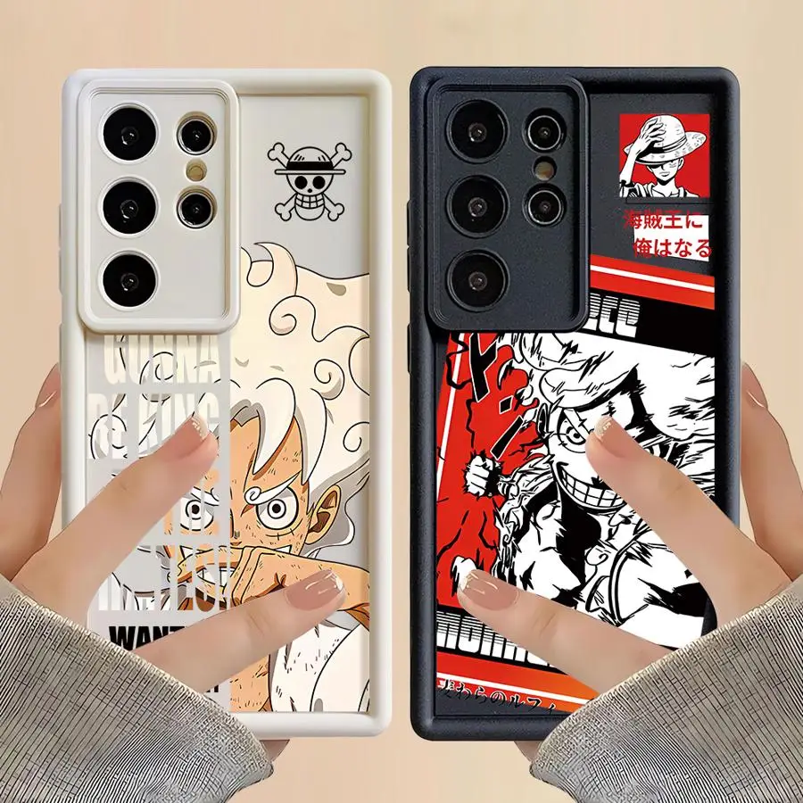 Weiche Schutzhülle für Samsung Galaxy S23 Plus S22 S24 FE S25 Ultra S24Ultra S20 FE S23 S21 S25 Note 20 Anime One Pieces D-Luffy