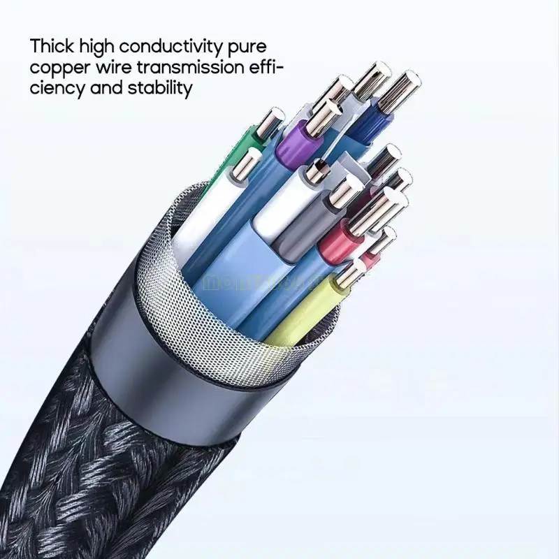 F62C Nuevo PD240W USB4.0 Línea carga rápida typec a typec 5A 48V Línea datos Macho