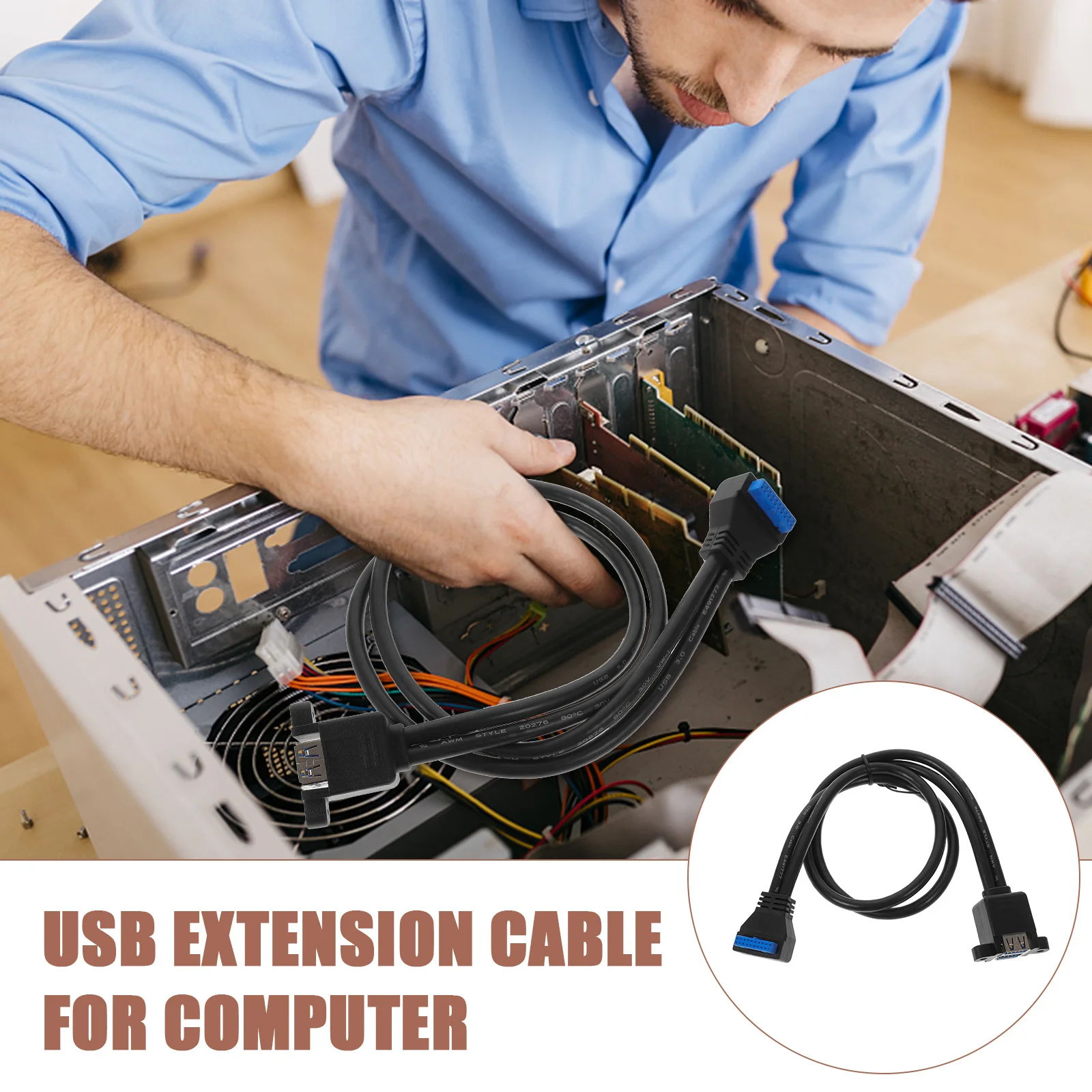 

Conversion Line USB Adapter Cable Motherboard Copper Extension Power Supply Kit