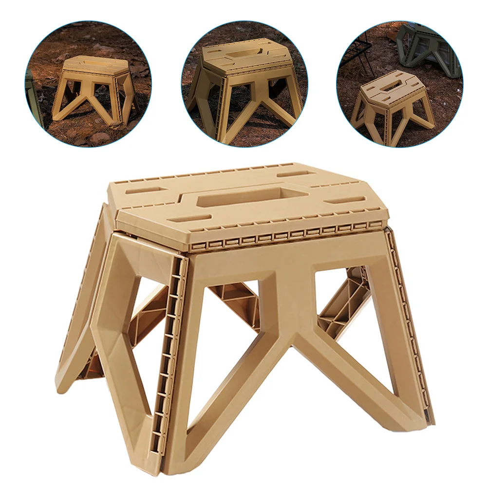 

Folding Stool Portable Lightweight Plastic Outdoor Camping Fishing Chair For Kids Adults Heavy Duty Foldable Garden Travel Tool