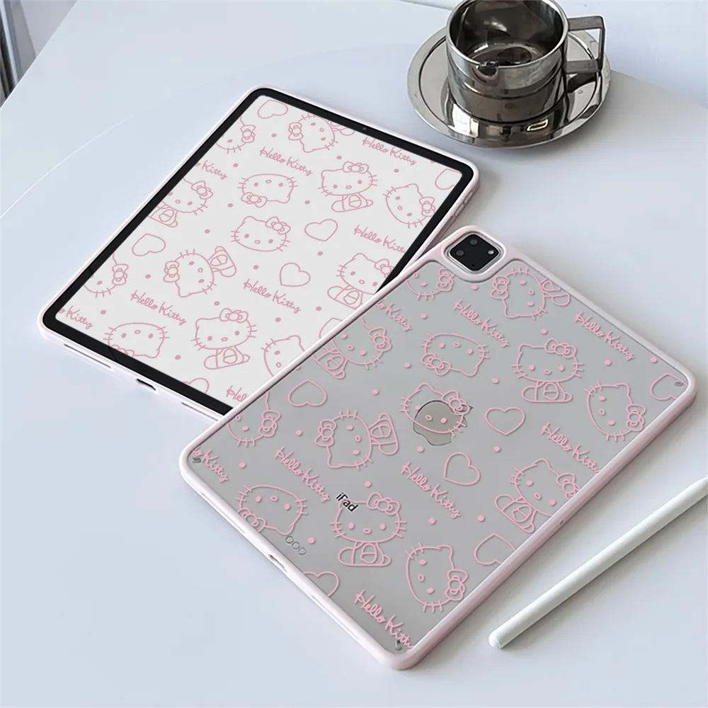 

Чехол для iPad 11 2025 10 10,9 дюймов Air 11 5th 4th Pro 11 2024 2022 10,2/10,5 9,7 Mini 6 7 Acrylic Cover Funda Hello Kitty