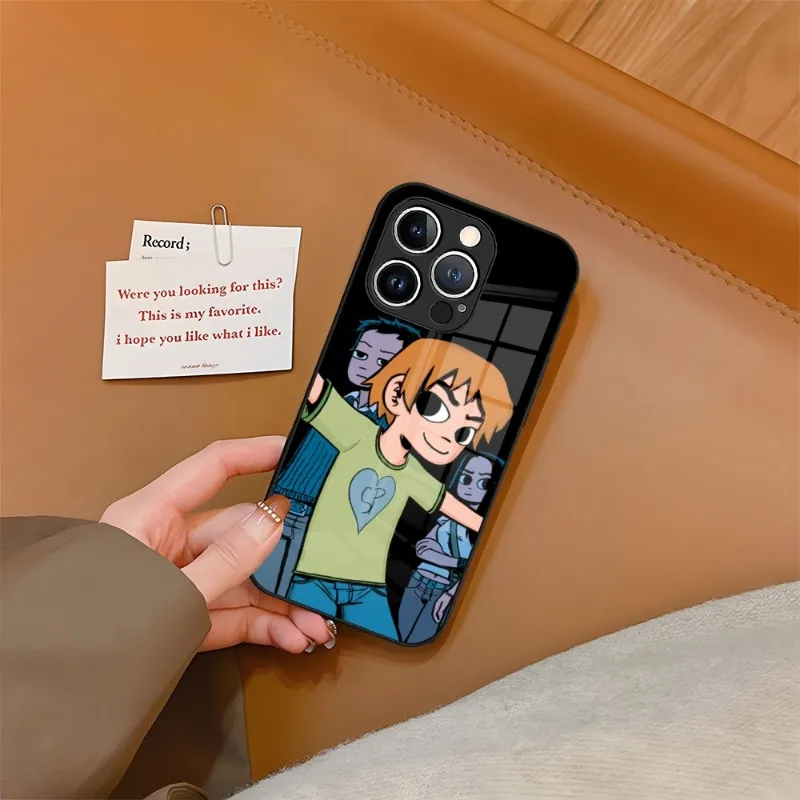 Cartoon Scott Pilgrim Vs Phone Case Tempered Glass For IPhone 13 14 12 15 11 Plus Pro XS Max Mini X XR 8 7 6s SE2020 Cover