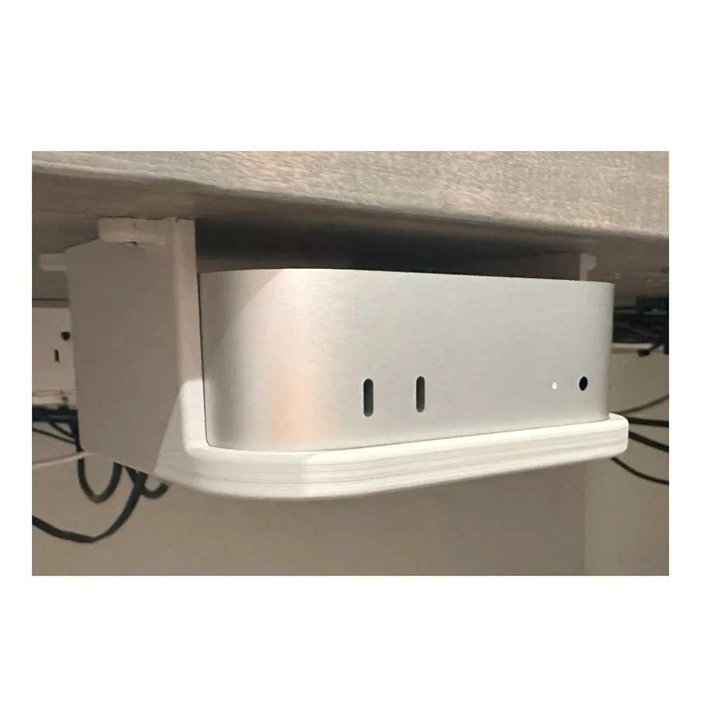 لـ 2024 Mac Mini Under Desk Stand - حامل M4/M4pro آمن، حافظة Mac Mini المضادة للسقوط، ملحقات أساسية لجهاز Mac Mini