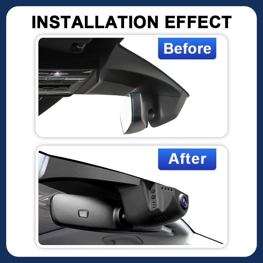 HESHECAM 4K Dash Cam For Skoda Enyaq 2020 2021 2022 2023 2024 2025,Plug and Play DashCam for Skoda Elroq 2025 Car DVR 2160P WiFi