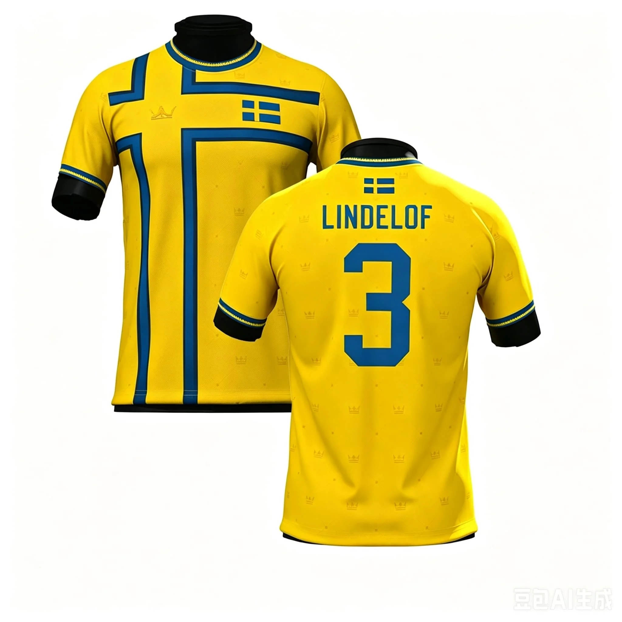 Summer New Sweden Isak Style Football Jersey Sports Quick-Drying Outdoor Short Sleeve T-shirt Training Special Family Kids Tees