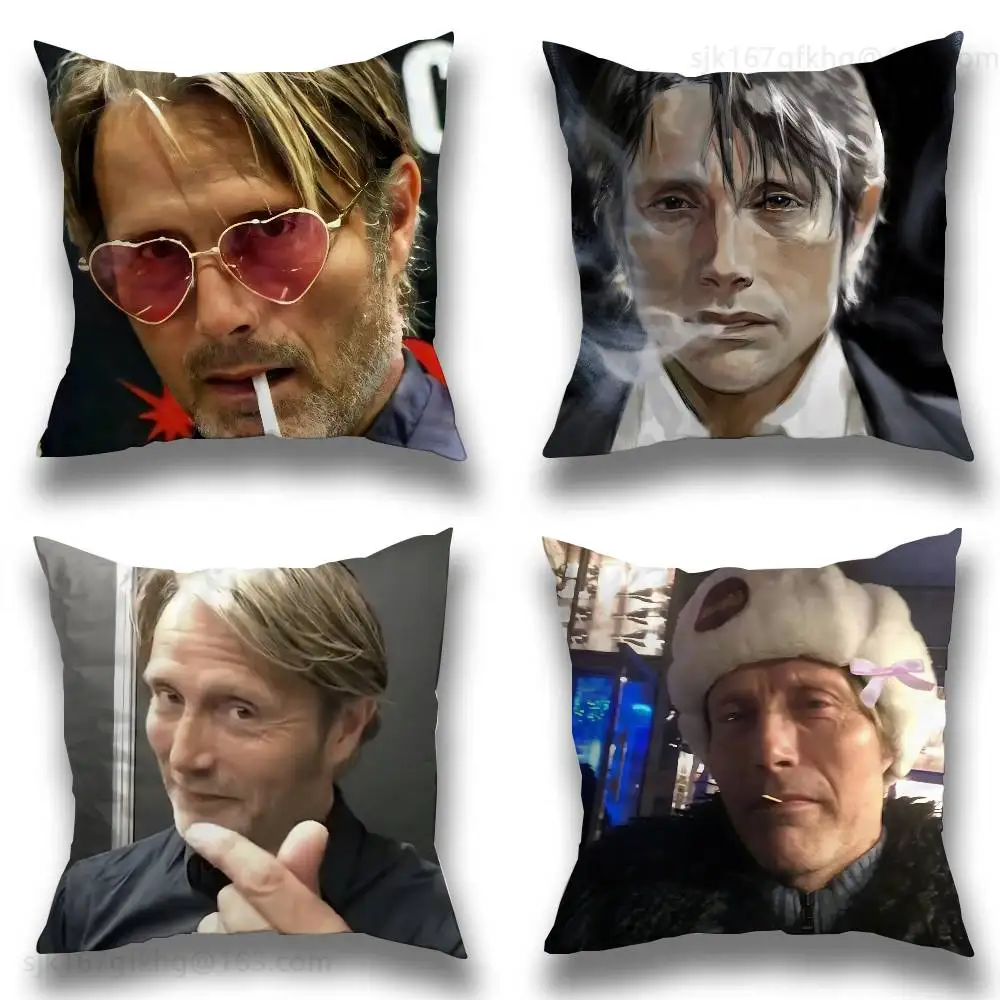 Mads Mikkelsen H-Hannibal Pillow Case Pillow Case Living Room Sofa Cushion Cover Suitable For Home Bedroom Room Decoration
