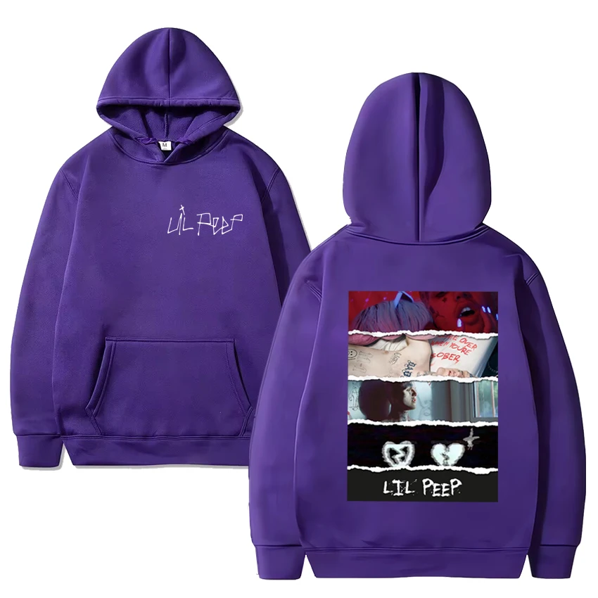 Lil Peep-Hoodie com capuz estampado personalizado para homens e mulheres, lã casual, streetwear de manga longa, pulôver vintage unissex, venda quente