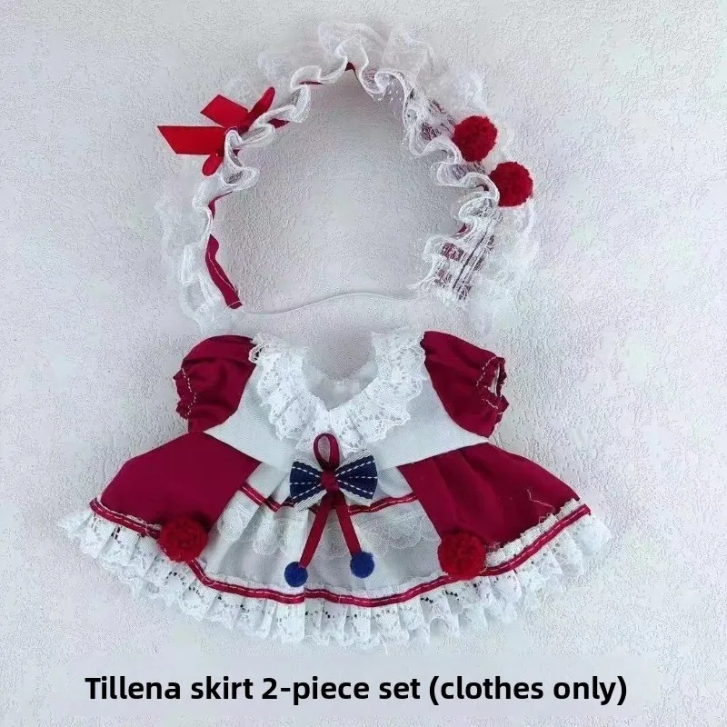 Spot 18cm Cotton Doll Dress Up Cute Princess Lolita Clothes Plush Doll Academy Pleated Skirt Gifts
