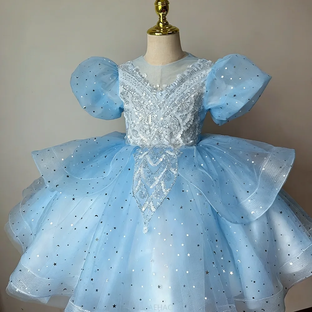 Teen Girls Clothes Birthday Party Dress Pageant Host Outfit Flower Girl Performance Formal Wear Princess Piano Recital Gown Kids