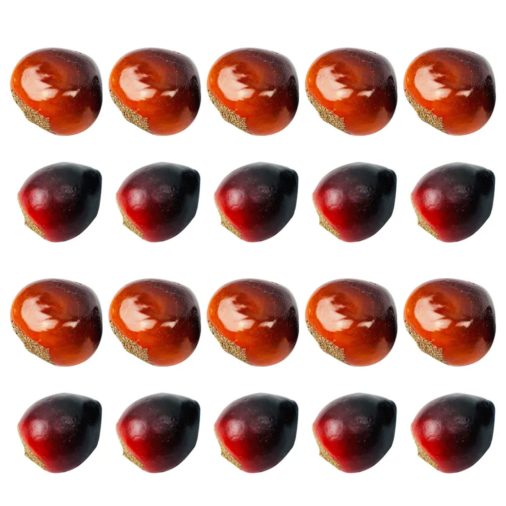 

20pcs Artificial Chinese Chestnuts Foam Decoration Lifelike Simulation Chestnuts Ornament Home Office DecorFruits Christmas