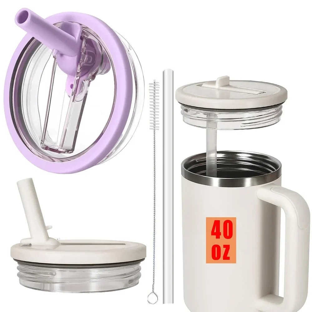 

40oz Lid for Stanley Flip Straw Leak Proof Spill-proof Cup Cover Tumbler Lid Replacement for Stanley Cup Accessories Straw Cover