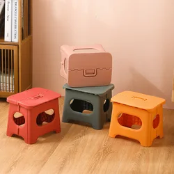 Portátil plástico Folding Stool, pequeno banquinho de pesca ao ar livre, Kindergarten Children's Bench, Adulto Low Folding Stool