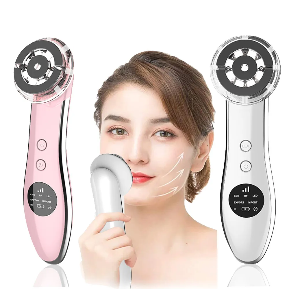 LED Face Massager Facial Lifting Beauty Skin Rejuvenation Radio Mesotherapy Vibration Wrinkle Removal Radio Frequency Skin Care