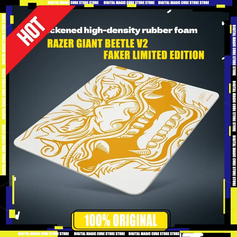 Горячий Razer Giant Beetle V2 Faker, ограниченная серия, индивидуальный коврик для мыши, противоскользящий коврик для компьютерного стола, коврик для мыши для офиса и игр