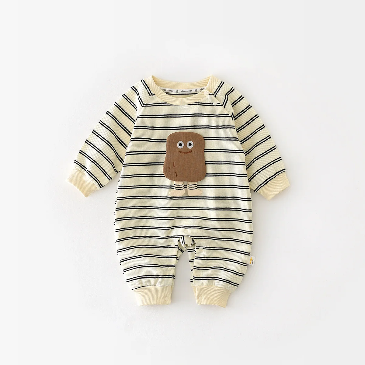 

Baby Boys Clothes 2024 Autumn Infant Boy Striped Romper Newborn Casual Onesie Cute Cartoon Toddler Long Sleeve Jumpsuit