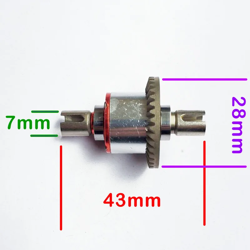 2 Stuks Volledig Metalen Volledig Metalen Differentiële Versnelling Upgrade Onderdelen Voor Wltoys 144001 124019 124018 Rc Auto Reserveaccessoires