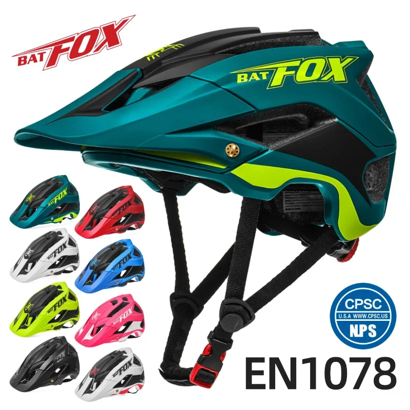 BAT FOX MTB Bicycle Helmet Ultralight Integrally-Molded Mountain Road Bike Equipment Women Man casco ciclismo Cycling Helmets