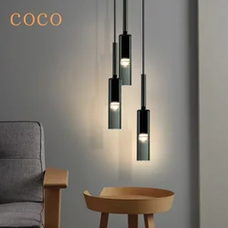 Modern Glass Pendant Light for Bedroom Bedside Bar Kitchen Dining Room Hanging Lamp Ceiling Lighting Bathroom Decoration