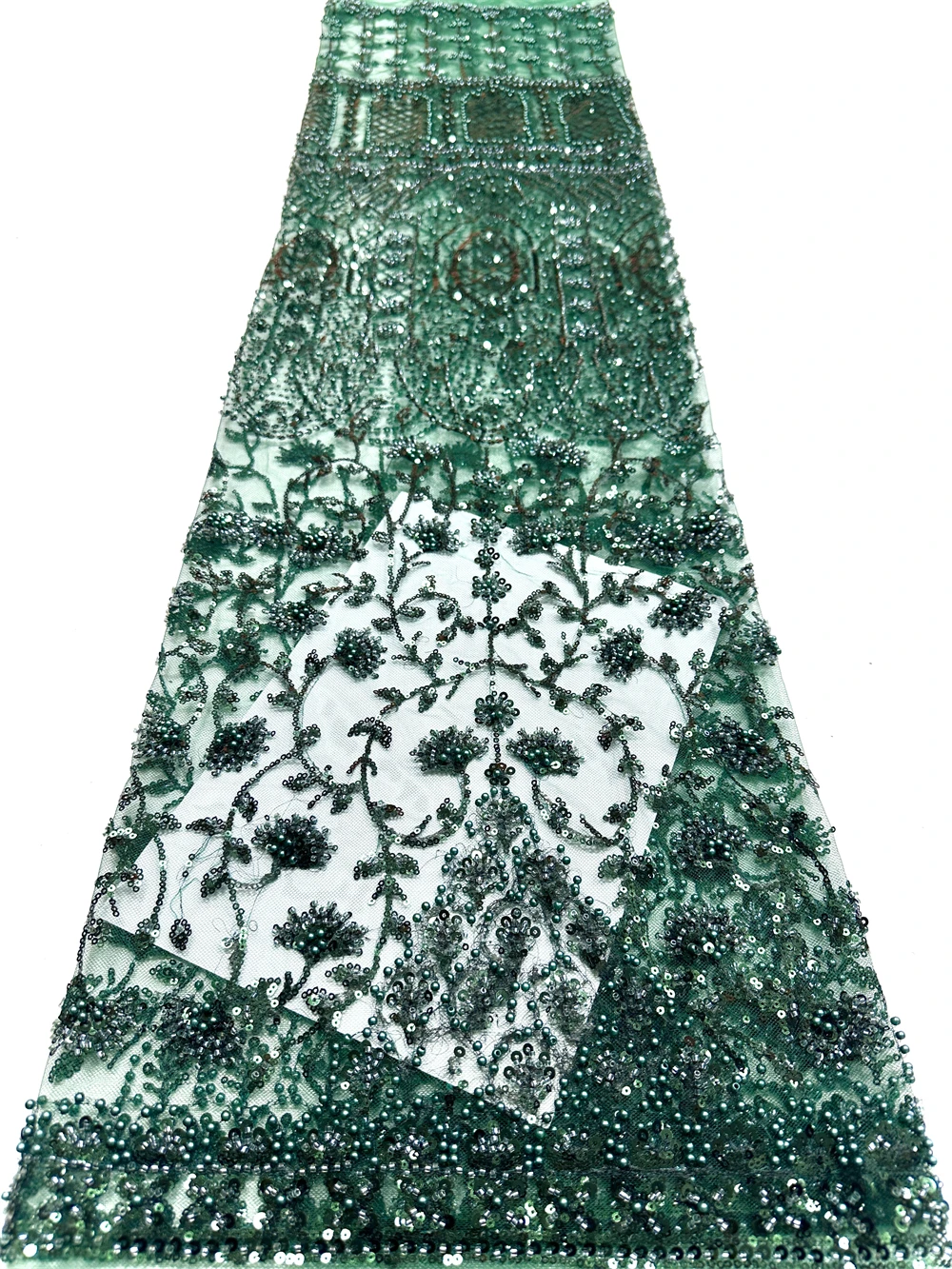 

Элитная африканская сетчатая ткань с зелеными пайетками и бисером для свадебных платьев и одежды - Горячая распродажа женского вышитого сетчатого кружева
