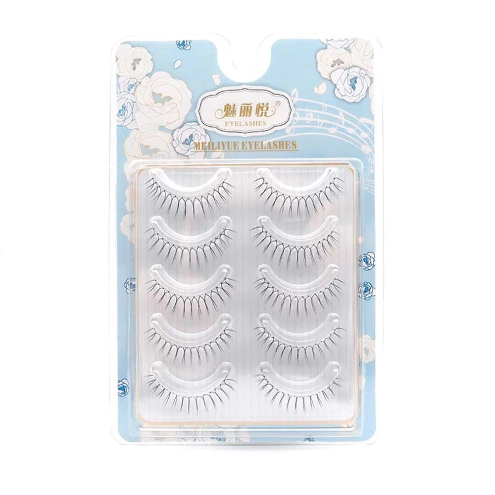 Zhang Yuanying False Eyelashes Korean U-shaped False Eyelashes Natural Wispy Soft V Shaped Lash Extension Comic Eye Clear Band