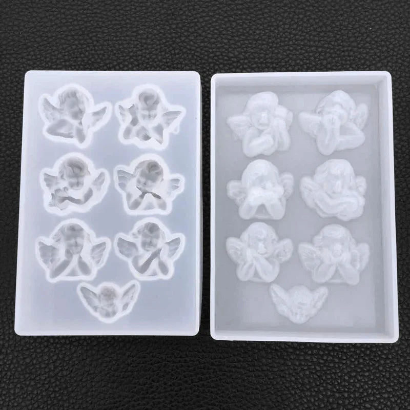 DIY Little Angel Shape Silicone Mold For Resin Clay UV Epoxy Resin Molds Pendant Jewelry Tools Mould