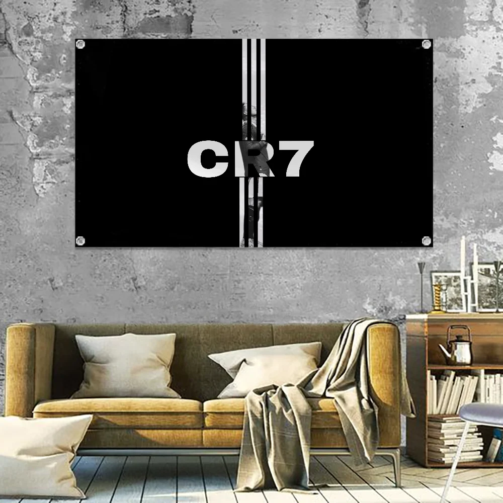 Hanging Flags Garden Flag Banner Room Decoration Wall Decor Tapestry Home Decoration Ronaldo Garage Flags for Bedrooms Outdoor